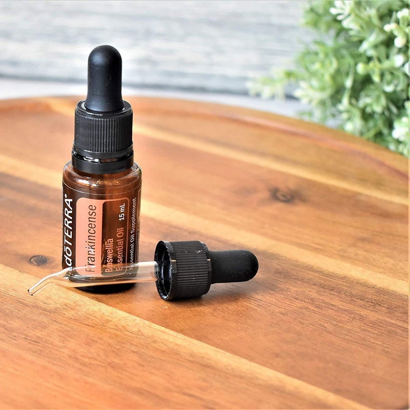 holistic oils أغطية قطارة ذات طرف منحني لزجاجات زيت أساسي سعة 15 مل - قطارات زجاجية للزيوت، تناسب doTERRA و Young Living و Aura Cacia و Plant Therapy Revive - عبوة 12 - Image 3