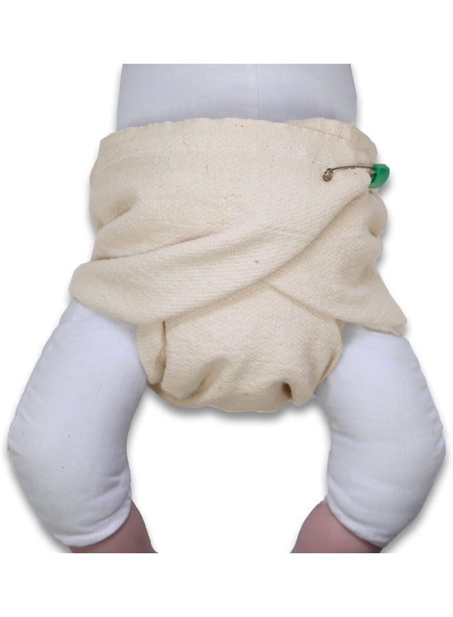 OsoCozy Unbleached Birdseye Flat Cloth Diapers (6 Pack) - 27 x 27 Inches, One-Layer Flat Cloth Baby Nappies Made of Soft, Durable 100% Birdseye Weave Cotton - Image 4