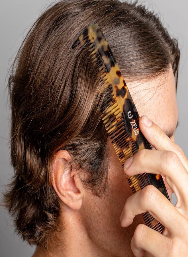 ZEUS 7.5” Large Hair Comb for Men, Handcrafted Saw-Cut Design with Non-Static Material for Smooth, Tangle-Free Styling (Traditional) Y11 - Image 3