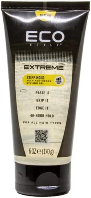ES Eco Style Extreme Stiff Hold Styling Gel 6oz LongLasting Hold Shine AlcoholFree Ideal for All Hair Types