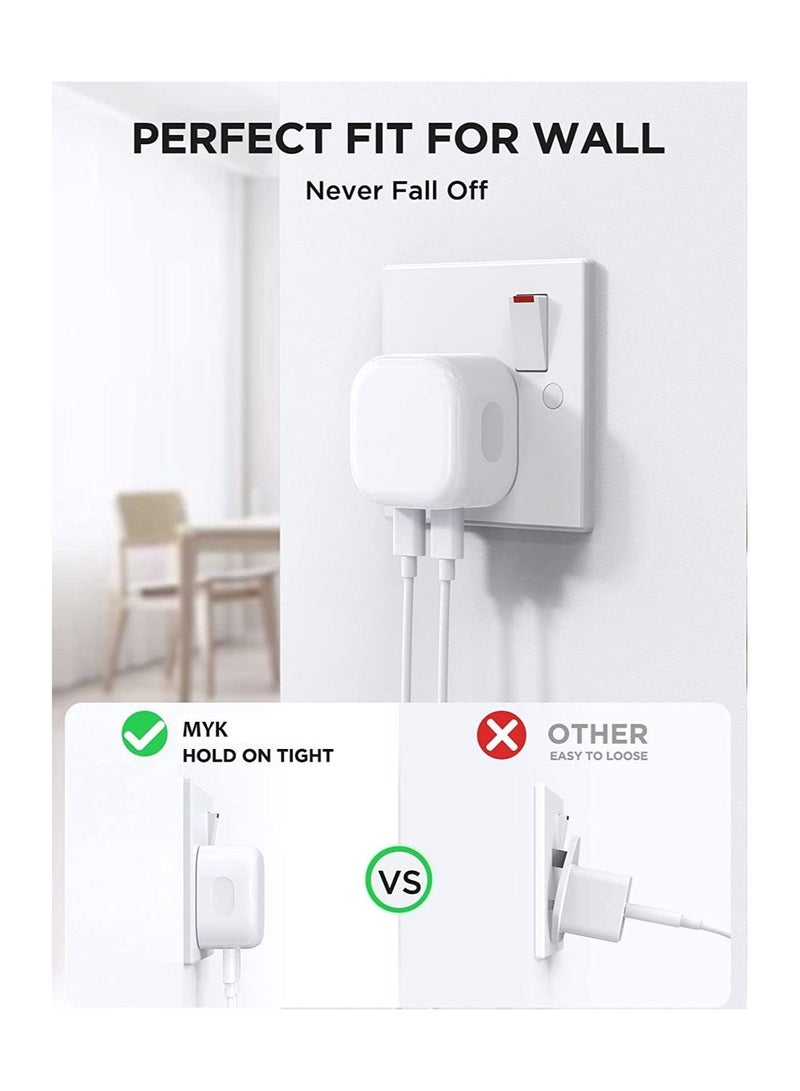 MYK 35W Phone Charger Cable and Plug, Dual USB Type C Charger Plug with Fast charging Cable, PD3.0 Power Adapter Charge Block for Phone 11 12 13 14 Pro Max, Pad Pro, Air, Galaxy etc - Image 5