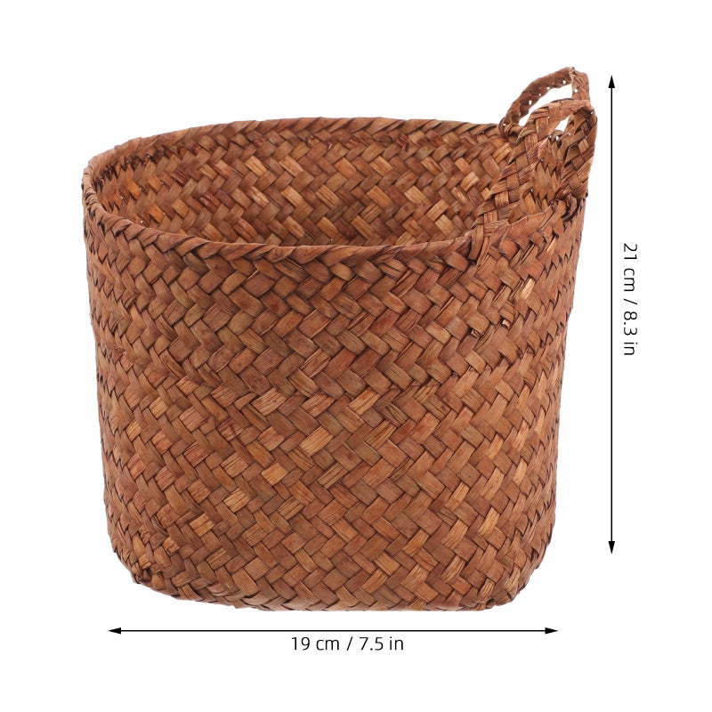 Flower Storage Basket Desktop Woven Storage Basket Woven Basket with Cat Ears - Image 2