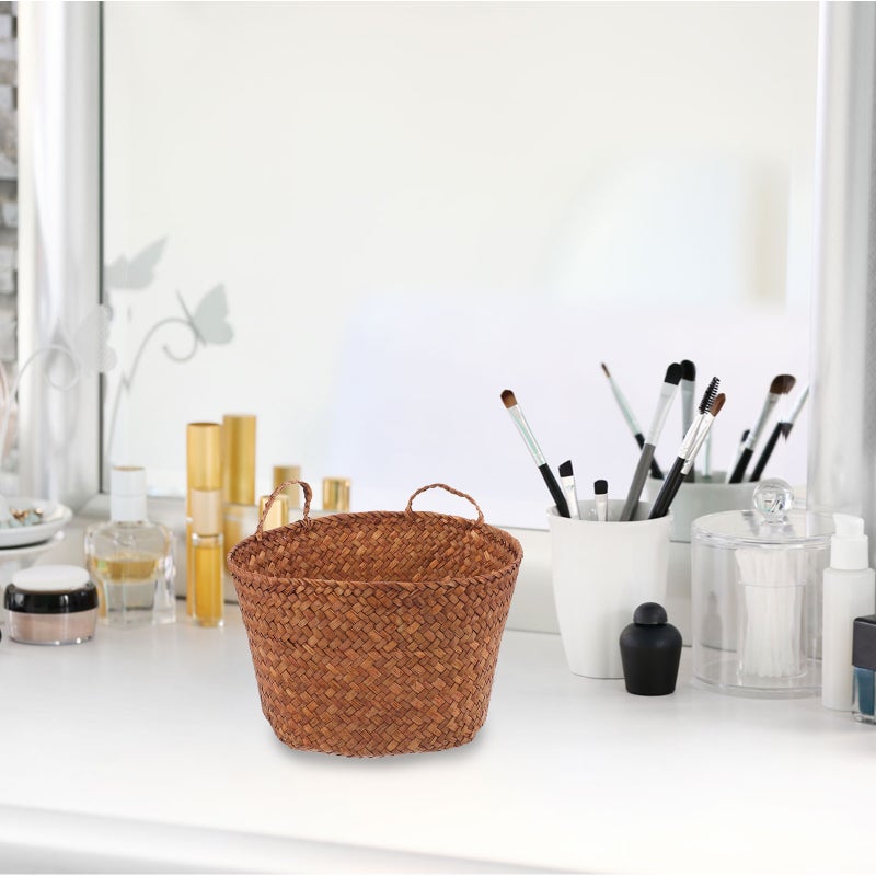 Flower Storage Basket Desktop Woven Storage Basket Woven Basket with Cat Ears - Image 5