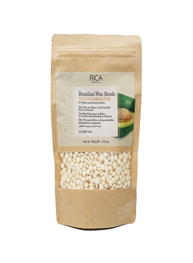Rica Brazilian Beads, Stripless & Painless Hair Removal Wax For Men & Women| Quick & Easy Tan Removal Waxing For Face, Armpit & Bikini Areas| 150 gm, Pack of 1 - Image 1