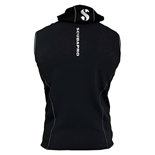 SCUBAPRO Men's 1mm Hybrid Hooded Diving Vest, 2X-Large, Black - Image 2