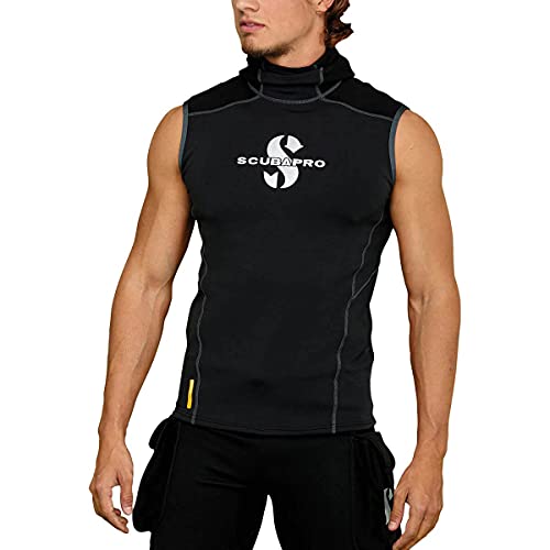 SCUBAPRO Men's 1mm Hybrid Hooded Diving Vest, 2X-Large, Black - Image 3