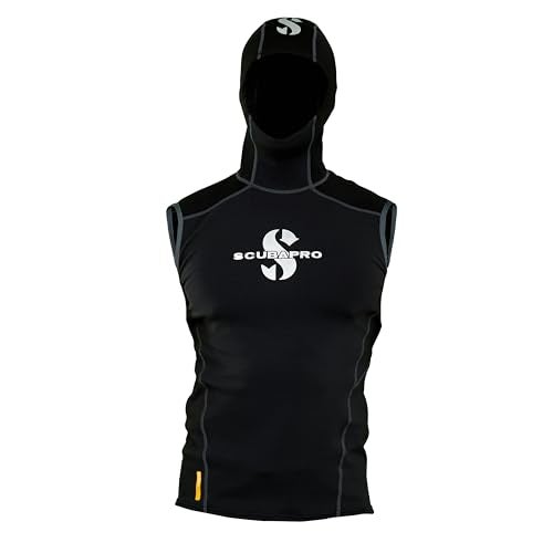 SCUBAPRO Men's 1mm Hybrid Hooded Diving Vest, 2X-Large, Black - Image 1