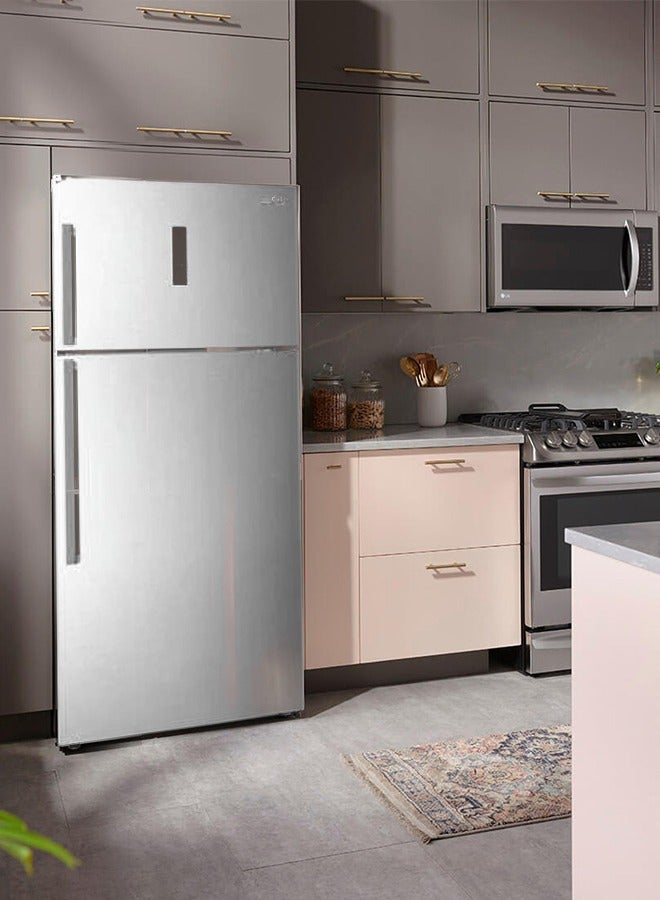 General goldy Double Door Steam Refrigerator - 16.4 Feet - 465 Liters - Inverter - Steel - GG490NF - Image 4