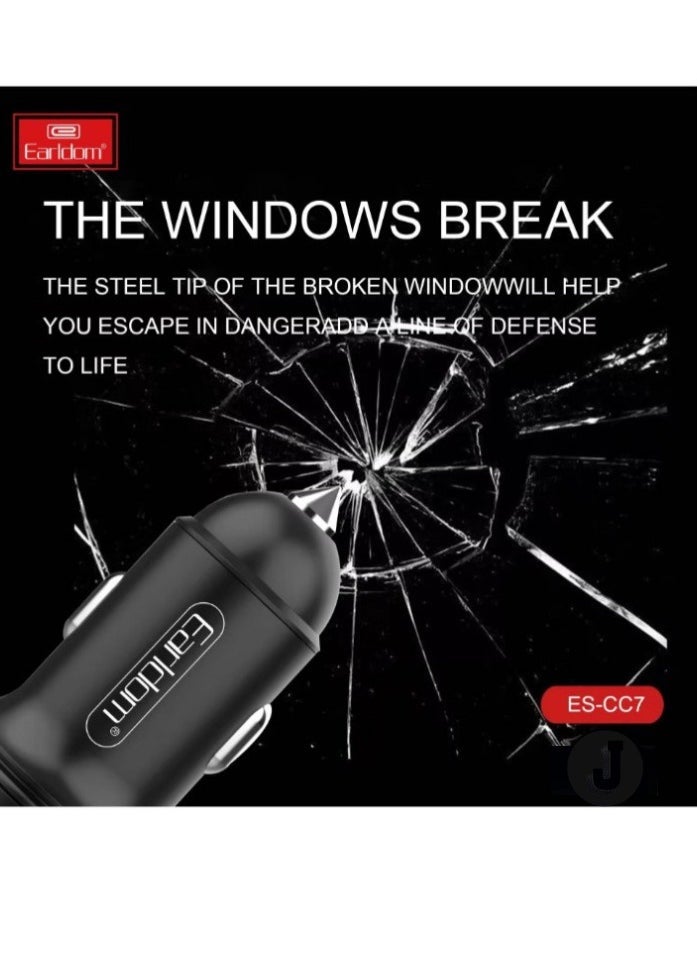 JAJEEK Dual Ports 36W Car Charger with Type-C Cable – Fast Charging on the Go - Image 2