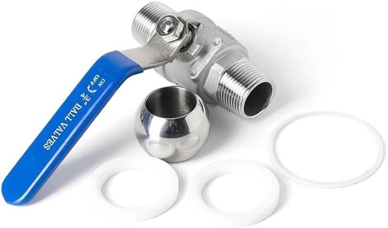 1 Inch 304 Stainless Steel Two Piece Ball Valve BSP Full Port External Thread - Image 4