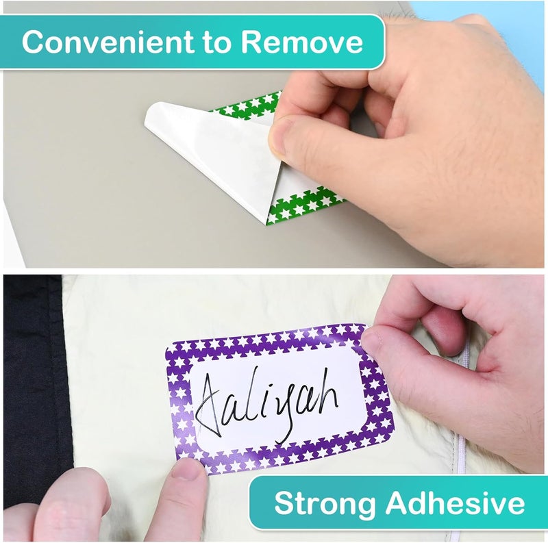 L LIKED Name Tag Stickers - 3.5" x 2.25" 5 Colors Labels for School Office Home - Image 3