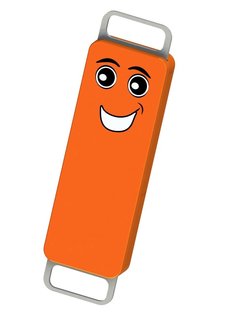 Blix Queaky - STEM Toy, Best Gift Toy for Kids, smiley toy with sound (Orange) - Image 1