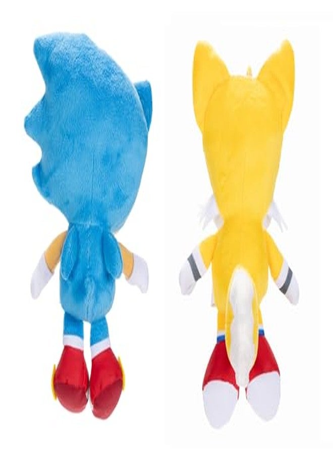 Sonic The Hedgehog دمية محشوة سونيك القنفذ 9 بوصة - مجموعة من 2، سونيك وتايلز، لعبة قابلة للجمع - Image 4
