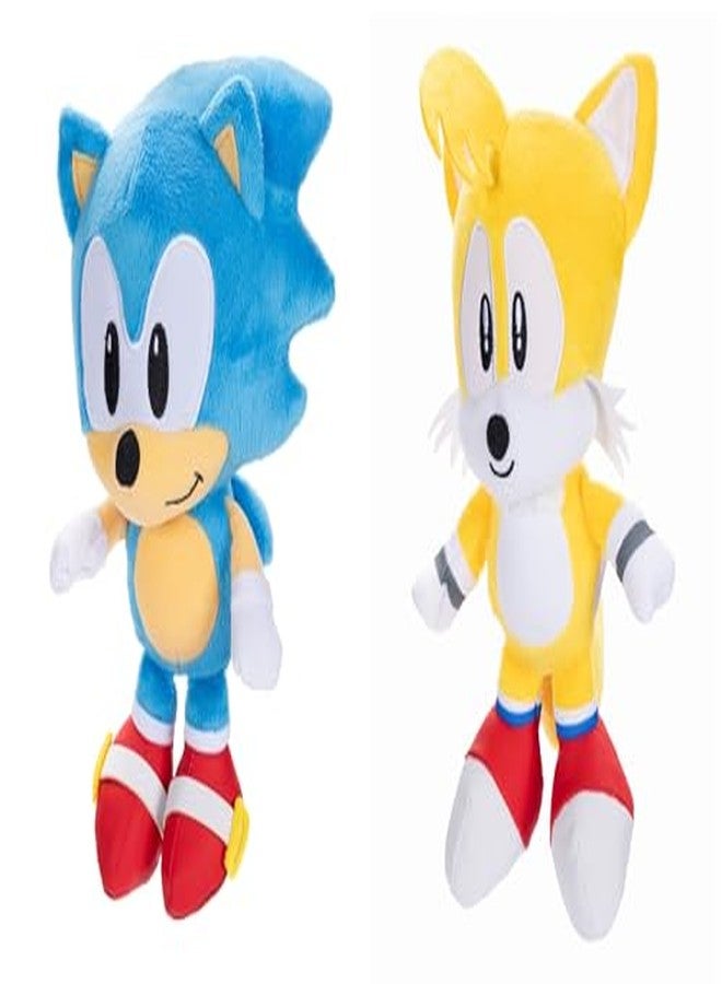 Sonic The Hedgehog دمية محشوة سونيك القنفذ 9 بوصة - مجموعة من 2، سونيك وتايلز، لعبة قابلة للجمع - Image 3