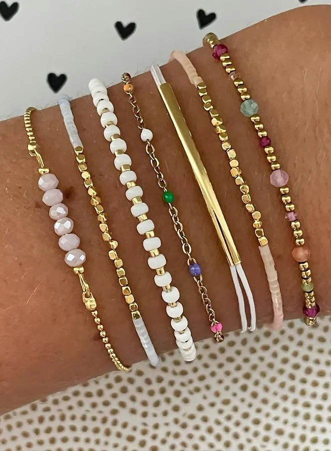 Take Two Take Two Set of 7 - Assorted Beaded Bracelets