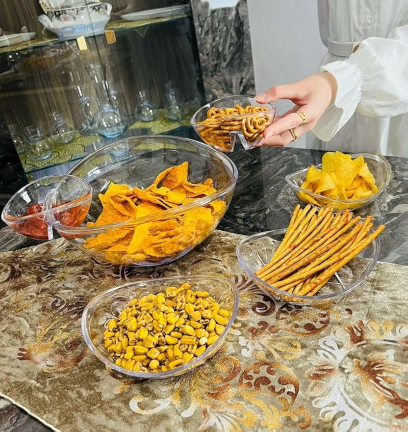 أطباق تقديم شفافة، طقم أوعية حلويات صغيرة من الأكريليك لحفلات الزفاف والبوفيهات والمكاتب، أوعية صغيرة مائلة للاستخدام مرة واحدة للحفلات والسلطات والوجبات الخفيفة ووعاء الفاكهة (11 قطعة)