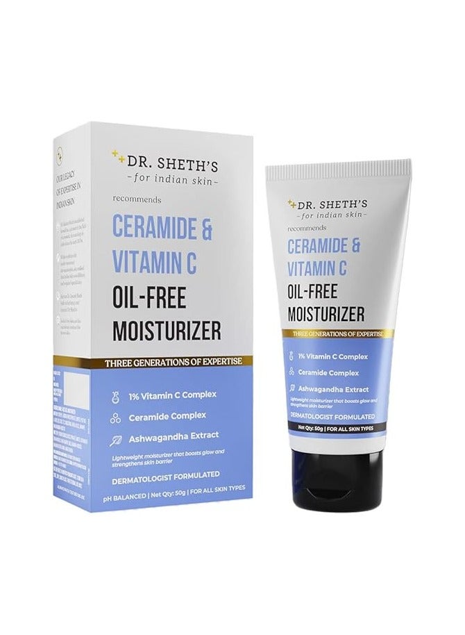 Dr. Sheth's Ceramide And Vitamin C Oil - Free Moisturizer Lightweight Moisturizer 50G  - Image 1
