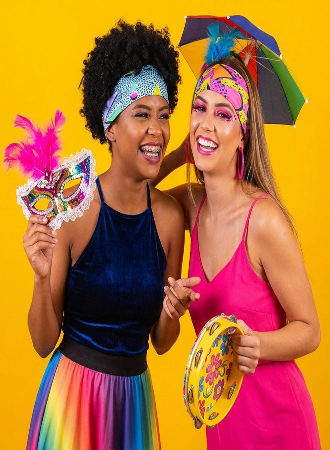 HaiFafafaing 4 Pcs 80s 90s Neon Headbands For Women And Men, Retro Neon Headbands, 80s 90s Vintage Fashion Elastic Hairbands For Running, Cycling, Hiking, Hip Hop Party - Image 4