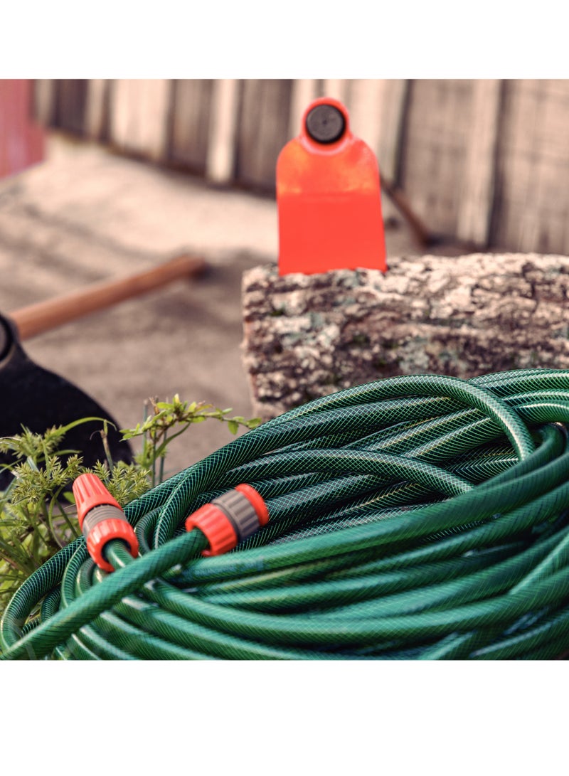 Tramontina 20m Flex Garden Hose in Green with 3-Layers PVC Fiber and Braided Polyester Cord with Thread Connectors and Sprayer 79172200 Made In Brazil - Image 2
