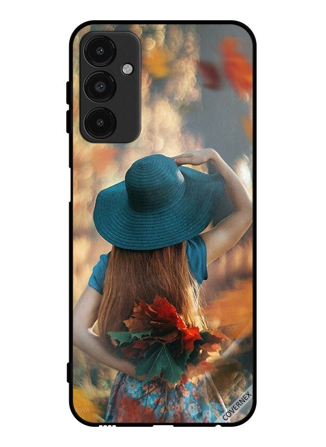 Covernex Protective Case Cover For Samsung Galaxy A14 5G Hat Girl Hiding Love Leaves  - Image 1