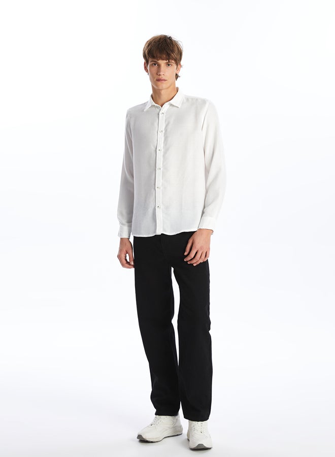 LC WAIKIKI Regular Fit Long Sleeve Poplin Men's Shirt - Image 2