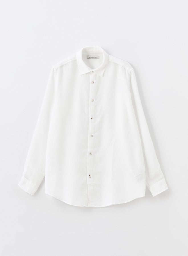 LC WAIKIKI Regular Fit Long Sleeve Poplin Men's Shirt - Image 4
