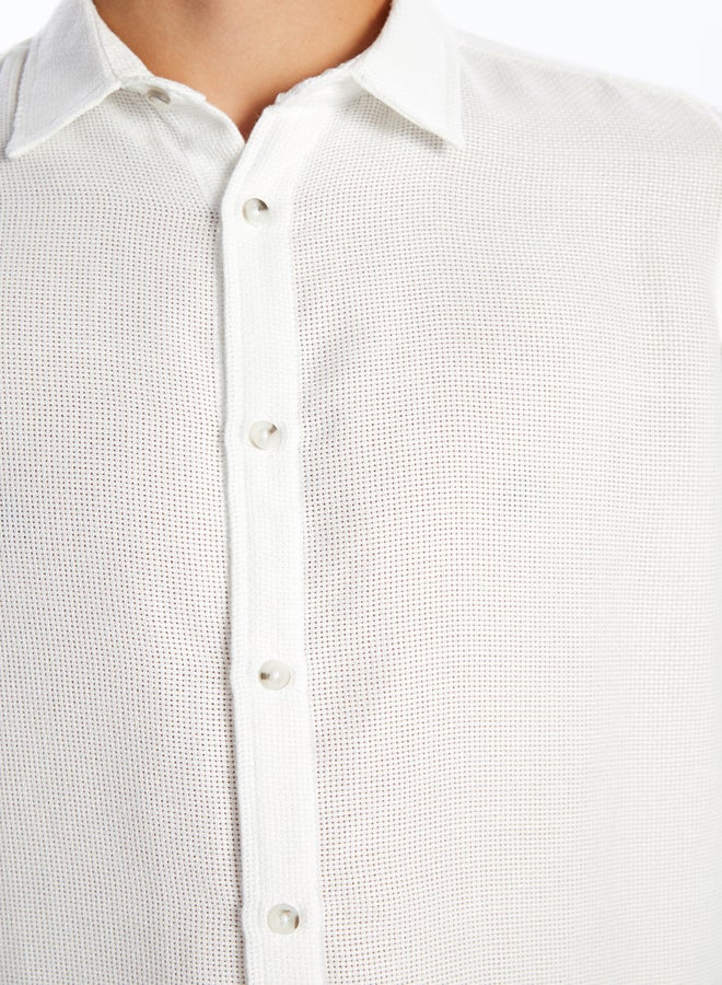LC WAIKIKI Regular Fit Long Sleeve Poplin Men's Shirt - Image 3