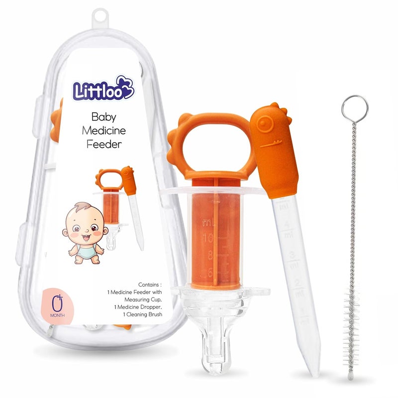 LITTLOO 3in1 Feeding Set | Dropper, Syringe Medicine Dispenser with a Measuring Cup, and Cleaning Brush for Babies - Image 1