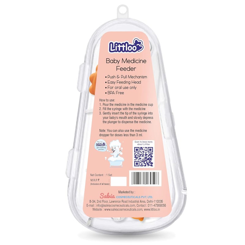 LITTLOO 3in1 Feeding Set | Dropper, Syringe Medicine Dispenser with a Measuring Cup, and Cleaning Brush for Babies - Image 2