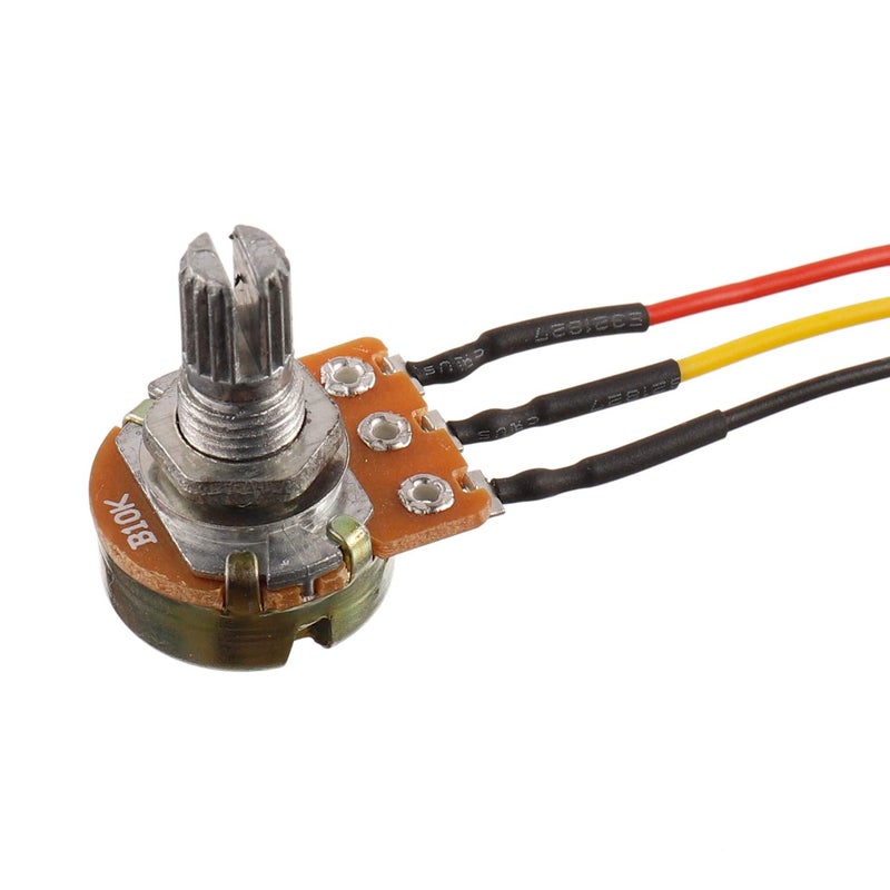 BOJACK B10K Knurled Shaft 3 Terminals Linear Taper Rotary Potentiometer WH148 10 K Ohm Single Turn Carbon Film Variable Resistor with XH2.54-3 Pin Connector Wire Cableï¼ˆPack of 2ï¼‰ - Image 2