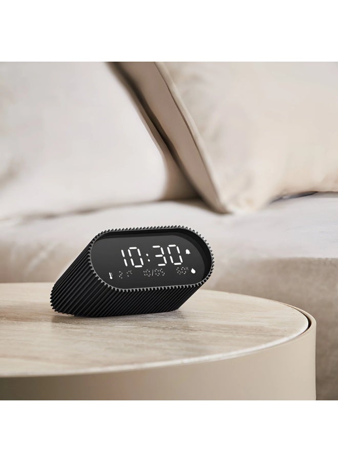 LEXON Ray LCD Digital Alarm Clock With Thermometer And Hygrometer - Image 4