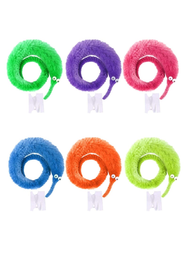 KASTWAVE Magic Worm Kit Toys, Children's Day Gift 12 Pcs Wiggly Fuzzy Colorful Worms with Invisible String Party Favors for Kids(Multiple Colors Randomly Matched) - Image 1
