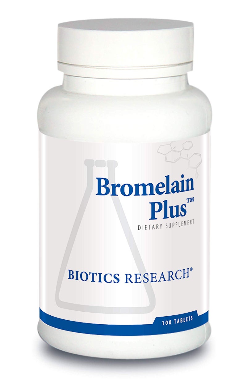 Biotics Research Bromelain Plus Lactose Free Dairy Free Digestive Support Supports Healthy and Balanced Physiological Pathways Muscle Relaxation and Comfort Bromelain 2500 MCU g Papain 100 Tablets