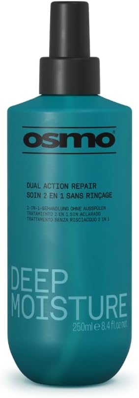 OSMO Keratin Dual Action Repair Intensive Leavein Treatment Deep Moisture Dry Damaged Coloured Hair Vegan 250ml