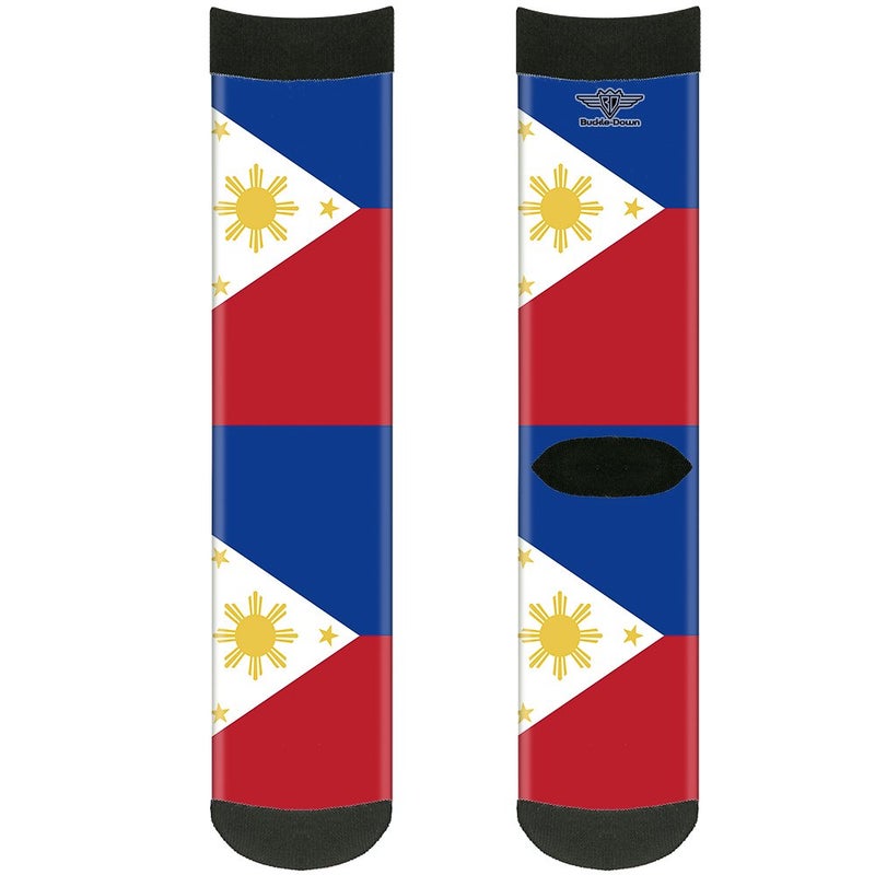Buckle Down Buckle-Down Unisex-Adult's Socks Philippines Flags Crew, Multicolor - Image 5