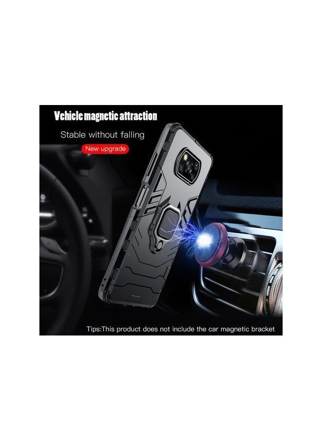 ماركة غير محددة - ( poco x3 nfc / poco x3 pro Cover) جراب شاومي بوكو اكس 3 / بوكو اكس 3 برو ضد الصدمات بحماية كاملة ودبلة معدنية متعددة الوظائف لهاتف بوكو اكس - Image 1