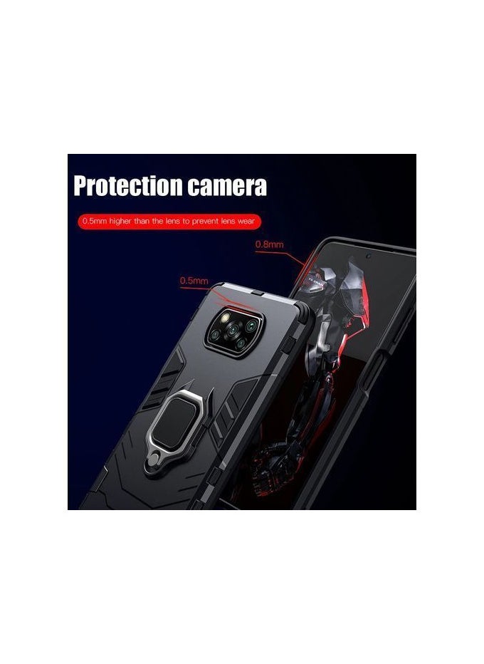 ماركة غير محددة - ( poco x3 nfc / poco x3 pro Cover) جراب شاومي بوكو اكس 3 / بوكو اكس 3 برو ضد الصدمات بحماية كاملة ودبلة معدنية متعددة الوظائف لهاتف بوكو اكس - Image 1