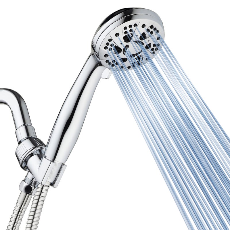 AquaDance For California High Pressure 6-Setting 3.5" Chrome Face Handheld Shower with Hose for Ultimate Shower Experience! Officially Tested to Meet Strict US Quality & Performance Standards! - Image 3