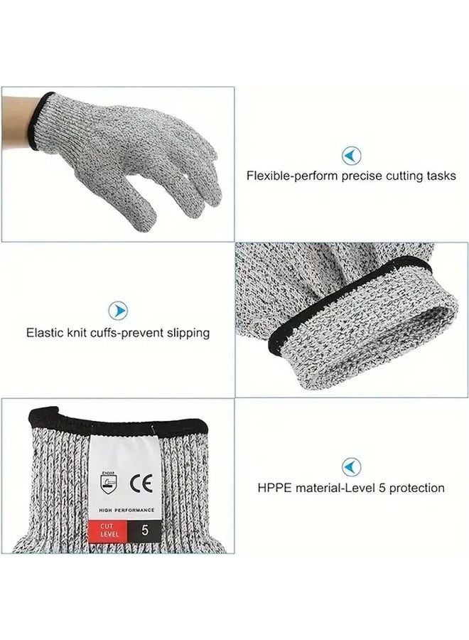 Gray Kitchen Gloves 2pcs Flexible Material For Easy Handling Hard Ingredients Enhanced Cooking Experience - Image 5