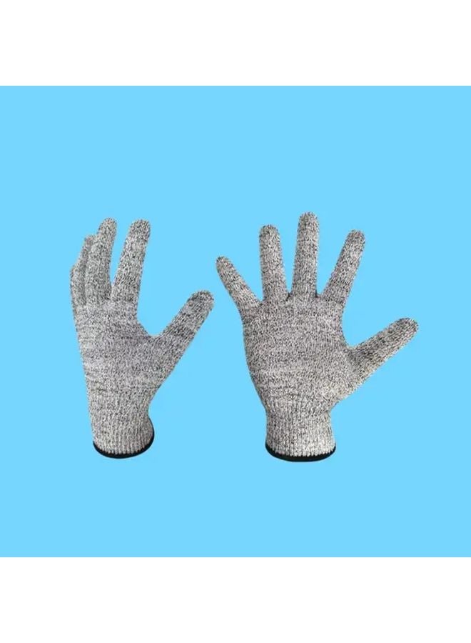 Gray Kitchen Gloves 2pcs Flexible Material For Easy Handling Hard Ingredients Enhanced Cooking Experience - Image 1