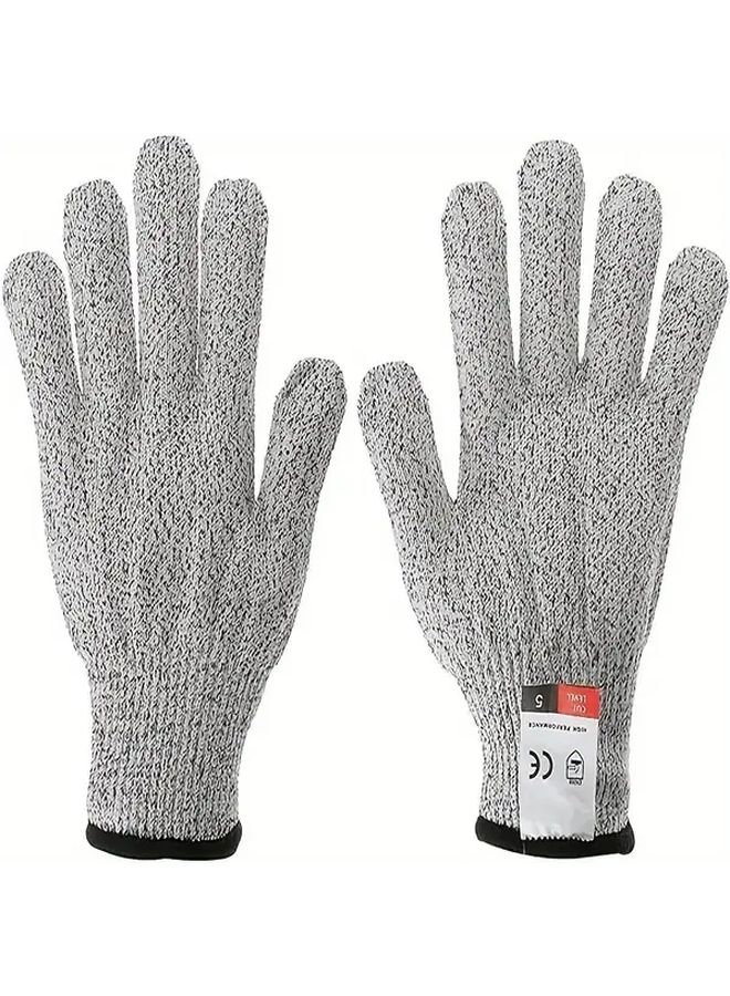 Gray Kitchen Gloves 2pcs Flexible Material For Easy Handling Hard Ingredients Enhanced Cooking Experience - Image 4