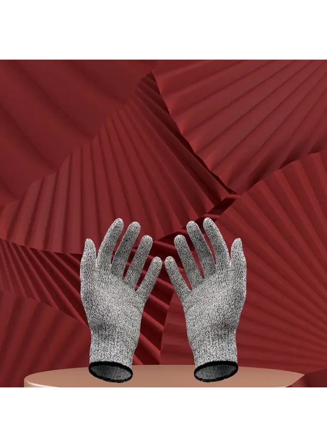 Gray Kitchen Gloves 2pcs Flexible Material For Easy Handling Hard Ingredients Enhanced Cooking Experience - Image 2