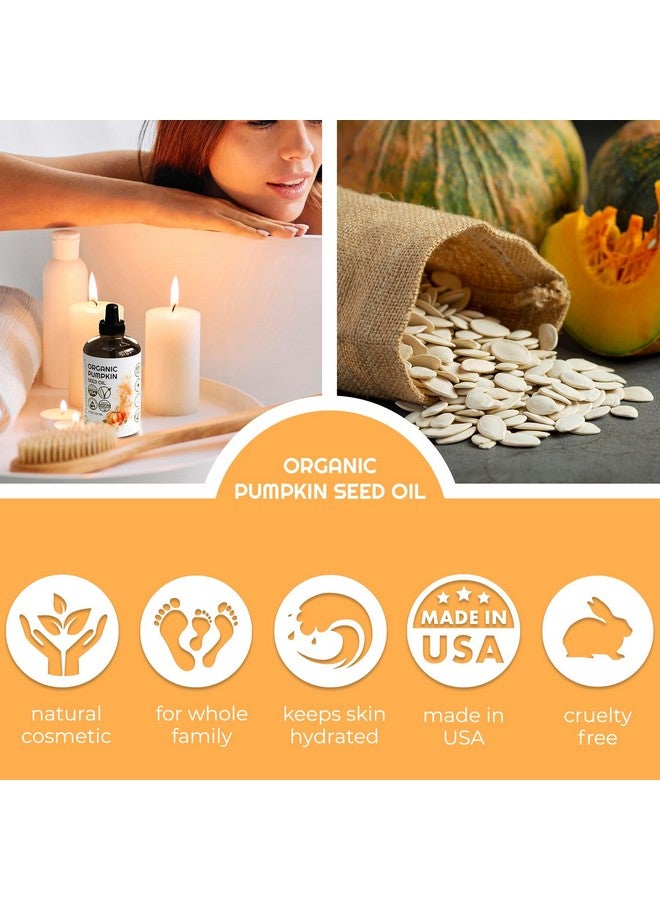 Premium Nature Organic Pumpkin Seed Oil Coldpressed Unrefined From Premium Nature 100% Pumpkin Seed Oil For Hair Growth Pure Pumpkin Oil For Skin And Face Hair Oil Aceite De Semilla De Calabaza Para El Cabello 4Oz - Image 3