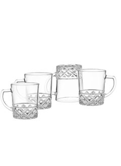 Elegant 12 Pieces Clear Glass Tea Cup Set 240 ml  - Image 3