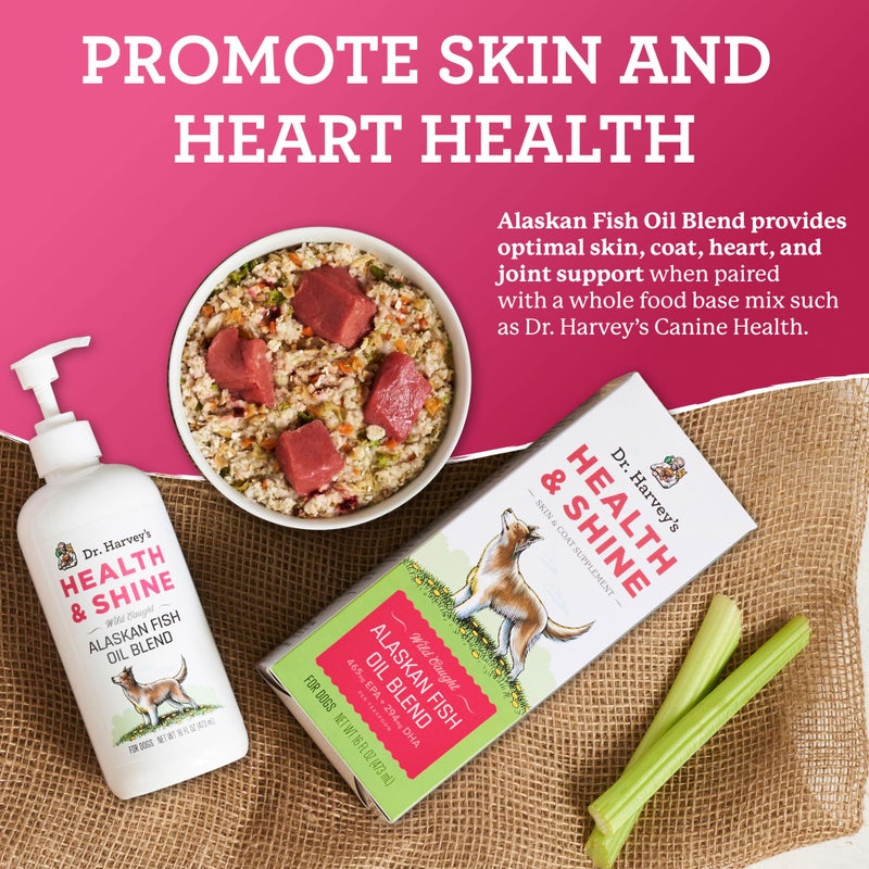 Dr. Harvey's Health & Shine Alaskan Fish Oil Blend for Dogs - Supports Healthy Heart, Brain, and Eyes (16 fl. oz.) - Image 2