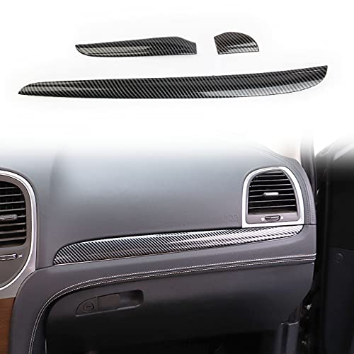 crosselec Carbon fiber control dashboard Protective Cover trims for 2015-2021 Chrysler 300 - Image 1