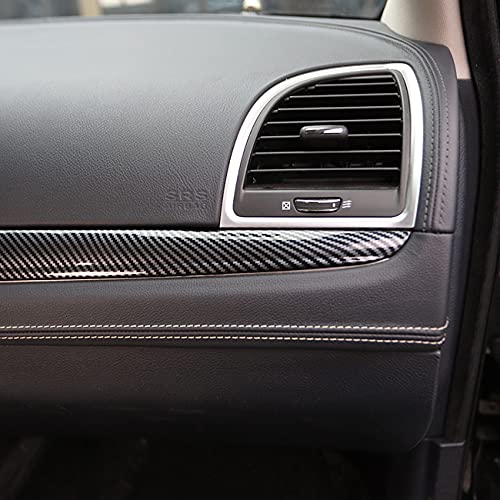 crosselec Carbon fiber control dashboard Protective Cover trims for 2015-2021 Chrysler 300 - Image 2
