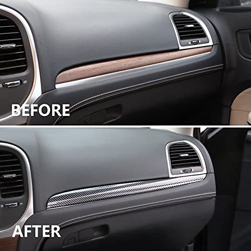 crosselec Carbon fiber control dashboard Protective Cover trims for 2015-2021 Chrysler 300 - Image 5