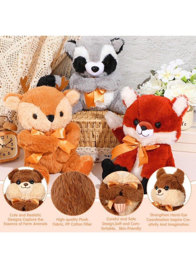 Syhood 6 Pieces Woodland Stuffed Animal 11.8 Inch Plush Toys for Baby Shower Stuffed Woodland Toy Wild Plush Animals for Themed Parties Decoration Teacher Student Achievement Award Birthday Gifts - Image 4