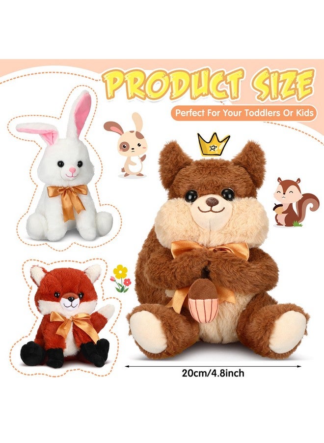 Syhood 6 Pieces Woodland Stuffed Animal 11.8 Inch Plush Toys for Baby Shower Stuffed Woodland Toy Wild Plush Animals for Themed Parties Decoration Teacher Student Achievement Award Birthday Gifts - Image 2
